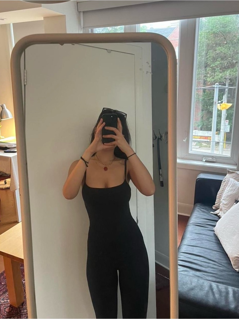 Wilfred Black Slim Jumpsuit with Thin Straps